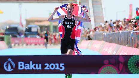 Triathlete Gordon Benson wins first gold for Great Britain 